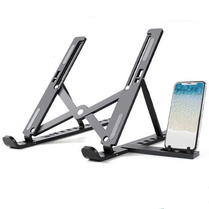 Support d'ordinateur portable en plastique portable et pliable