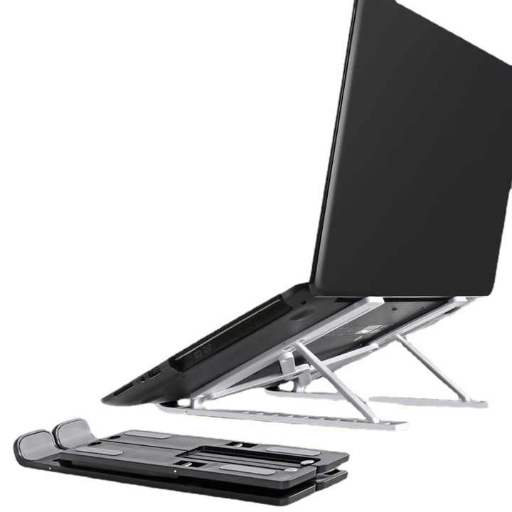 Support d'ordinateur portable en plastique portable et pliable